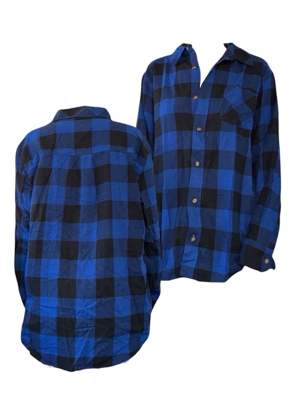 Field & Stream Blue and Black Checkered Men's Shirt
